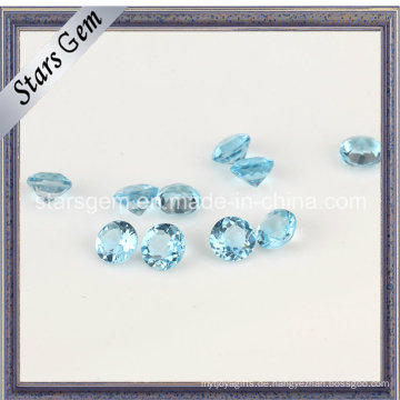 1-3mm Wuzhou-Fabrik-Preis-natürlicher blauer Topaz